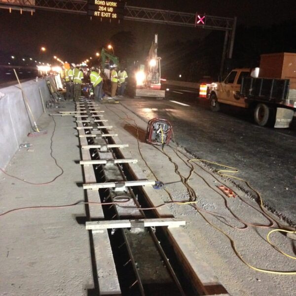 highway trench drain installation