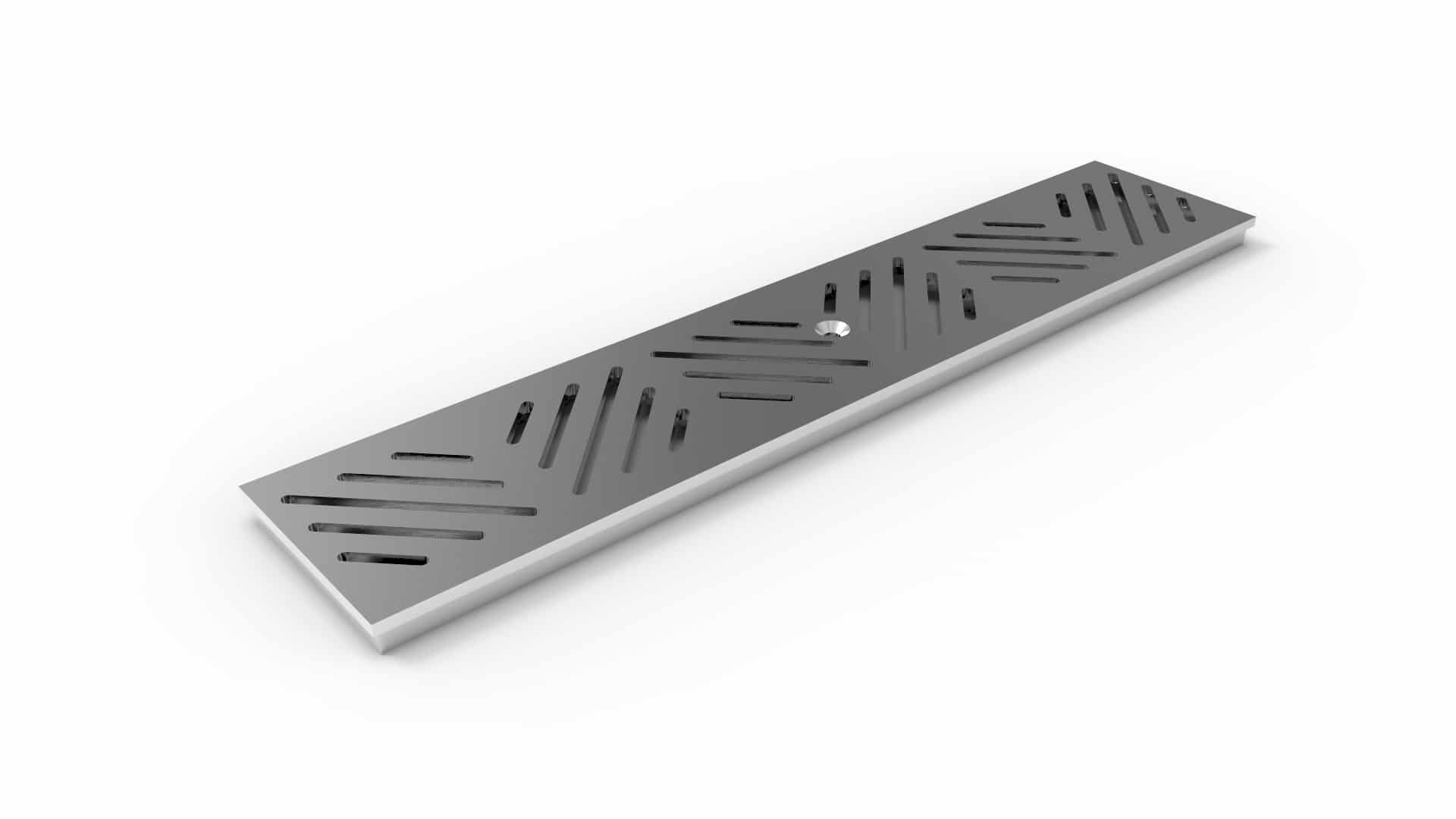 5-inch Wide ADA Heel-Proof Diagonal Slotted Galvanized Steel