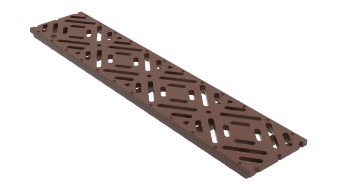 Buy A Winter Collection Trench Drain Grate Eric Sons Manufacturing   Winter Rendering Isometric 5x24 Grate Natural Finish 680x383 