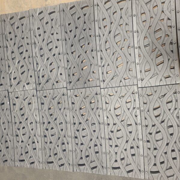 Custom Dura Trench true radius cast iron trench drain grates.